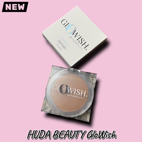 HUDA BEAUTY GloWish Luminous Pressed Powder – Shade 07 Tan Light (10g / 0.35 oz) - Picture 1 of 9